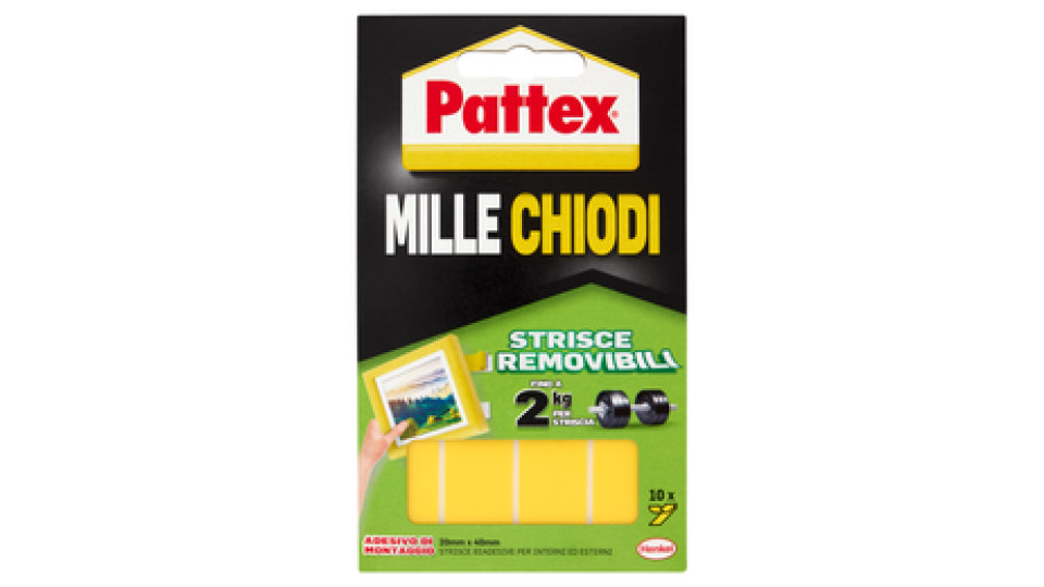 PATTEX Millechiodi Tape Removibile 10 Strisce