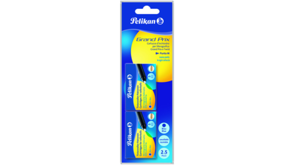 Pelikan 2 Astucci da 5 Cartucce D'inchiostro per Sferografica Blu