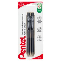 Pentel Penna a sfera a scatto Wow 1.0 mm nero 2 pz