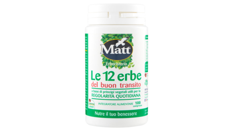 Matt Erbosisteria Le 12 erbe del buon transito 100 compresse 50 g