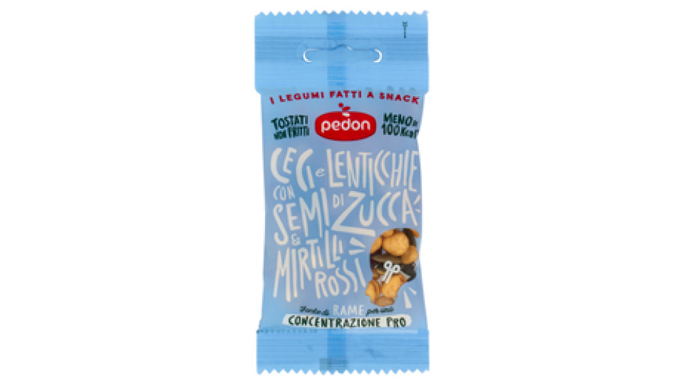 pedon I Legumi Fatti a Snack Ceci Lenticchie con Semi Zucca & Mirtilli Rossi 22 g