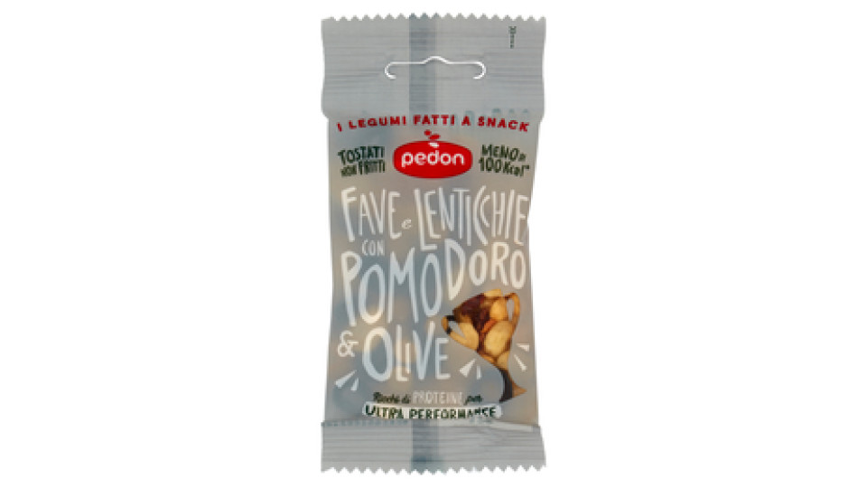 pedon I Legumi Fatti a Snack Fave e Lenticchie con Pomodoro & Olive 20 g