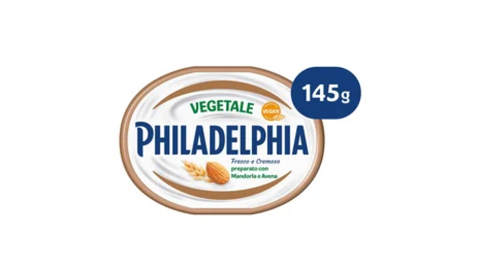 Philadelphia Vegetale Spalmabile Vegetale Fresco, Cremoso e Vegano Vaschetta 145g