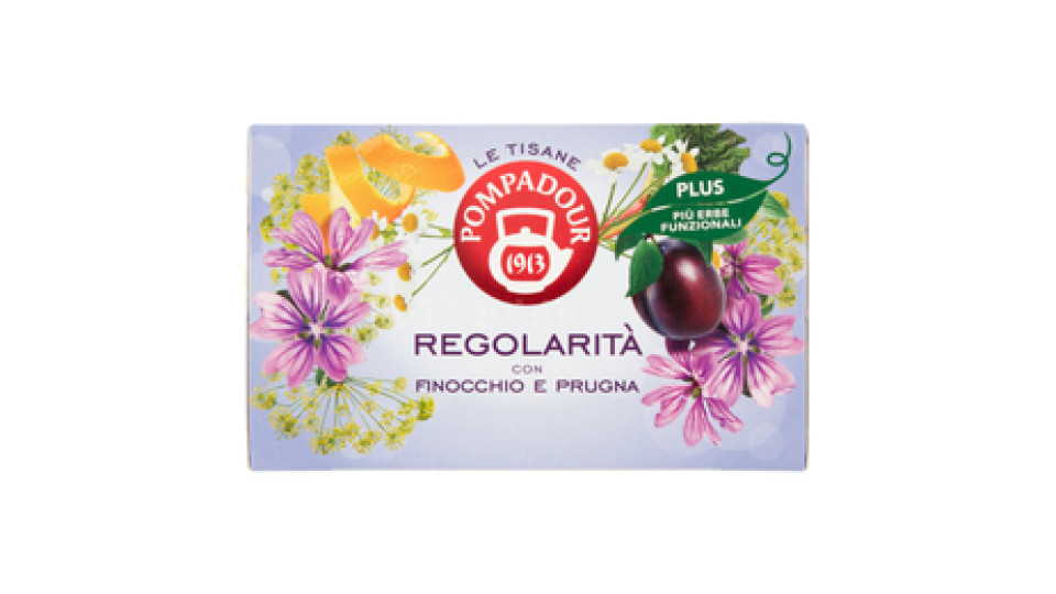 Pompadour Le Tisane Regolarità con Finocchio e Prugna 18 x 2,2 g