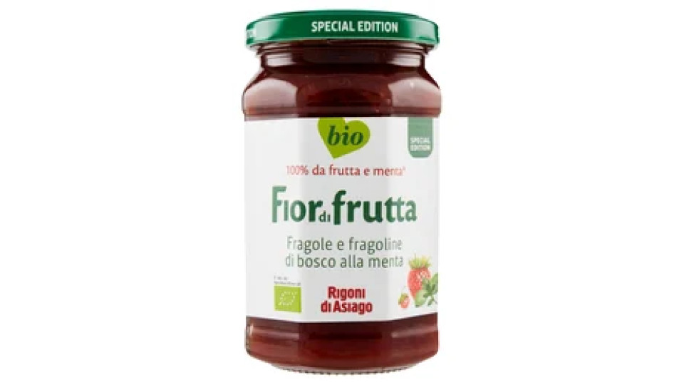 Rigoni di Asiago Fiordifrutta Fragole e fragoline di bosco alla menta bio 330 g