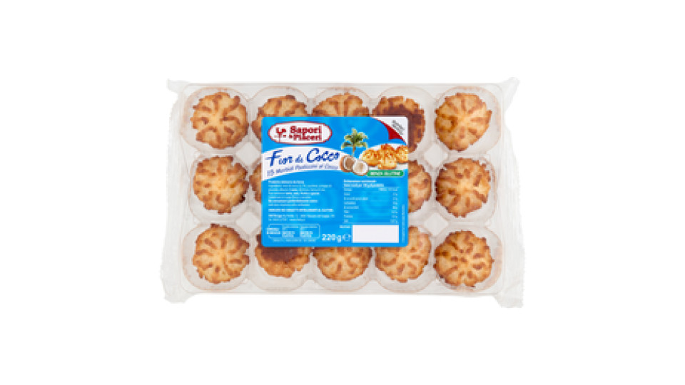 Sapori & Piaceri Fior di Cocco 15 Morbidi Pasticcini al Cocco 220 g