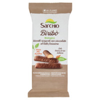 Sarchio Biribò Biologico biscotti ricoperti con cioccolato al latte finissimo 130 g