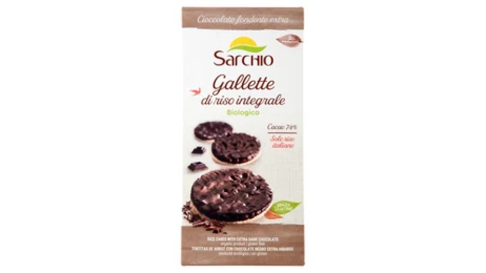 Sarchio Gallette di riso integrale Cioccolato fondente extra 100 g