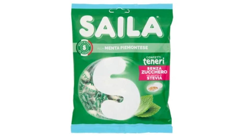 Saila alla Menta Piemontese Confetti teneri Senza Zucchero con estratto di Stevia 75 g
