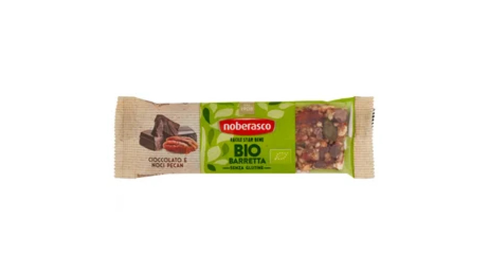 noberasco Bio Barretta Cioccolato e Noci Pecan 30 g