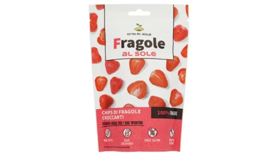 Orto al Sole Fragole al sole Chips di Fragole Croccanti 15 g