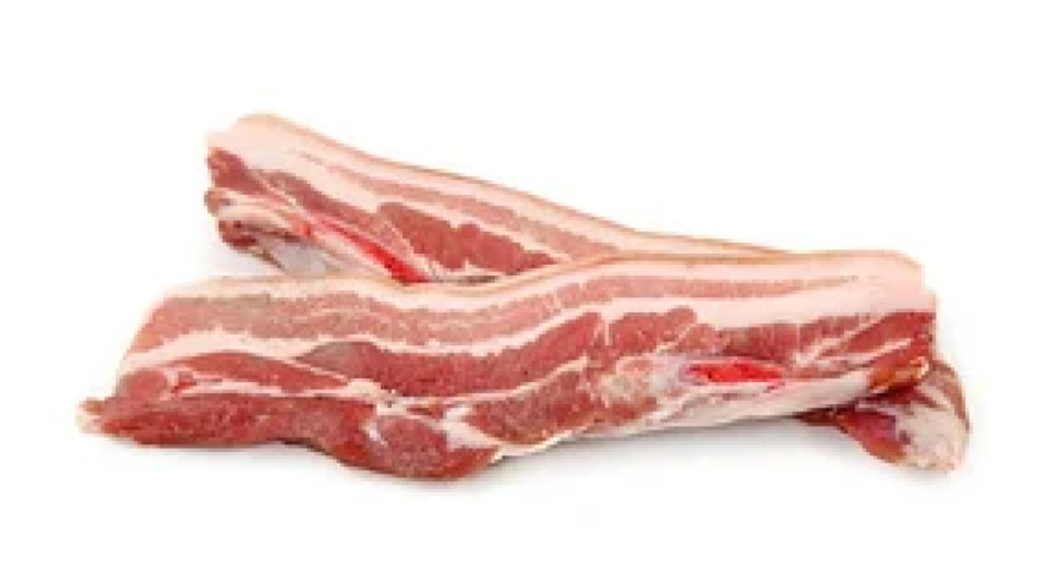 Pancetta di suino a fette