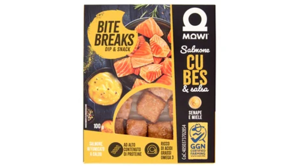 Mowi Salmone Cubes & salsa Senape e Miele 100 g