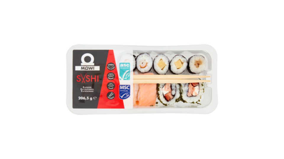 Mowi Sushi 2 x Nigiri, 2 x California, 5 x Hosomaki 206,5 g