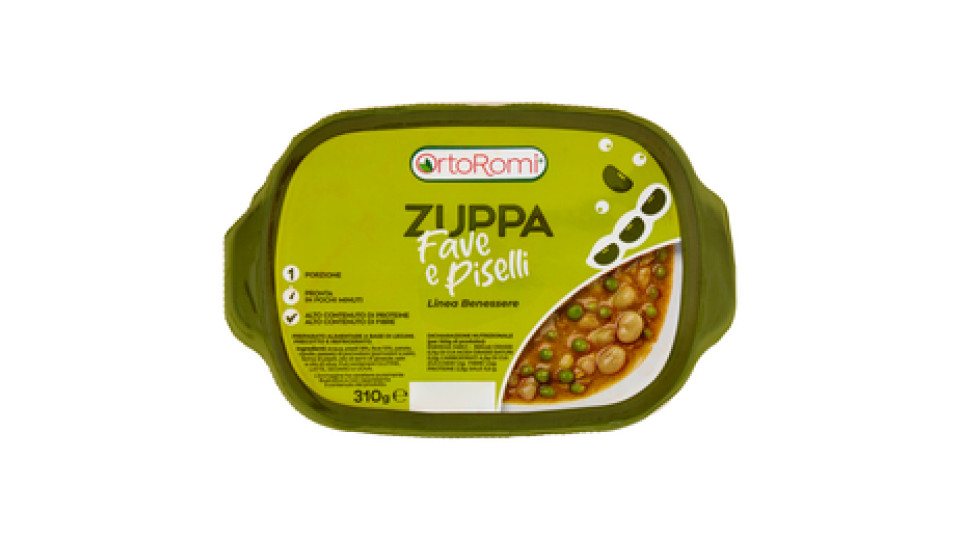 OrtoRomi Linea Benessere Zuppa Fave e Piselli 310 g