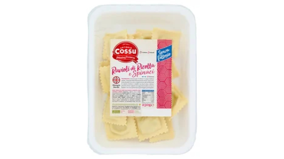pastafresca Cossu Antonio Ravioli di Ricotta e Spinaci Senza Lattosio 250 g