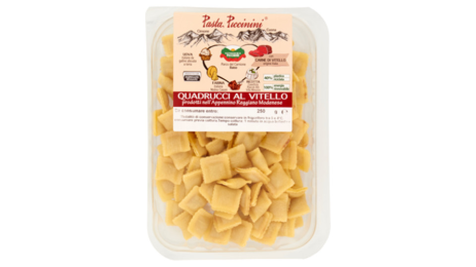 Pasta Piccinini Quadrucci al Vitello 250 g