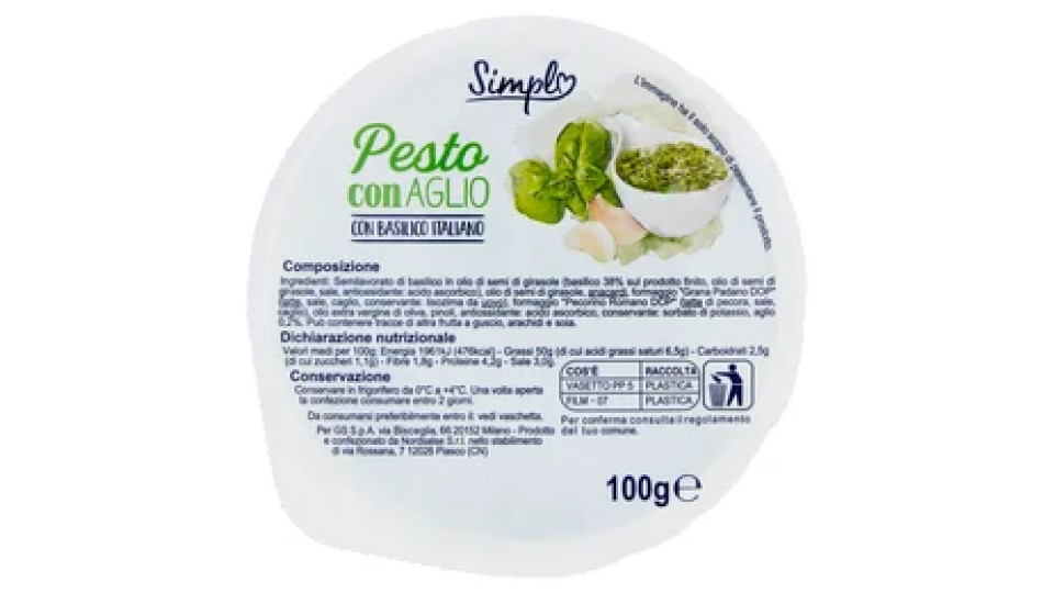 Simpl Pesto con Aglio 100 g
