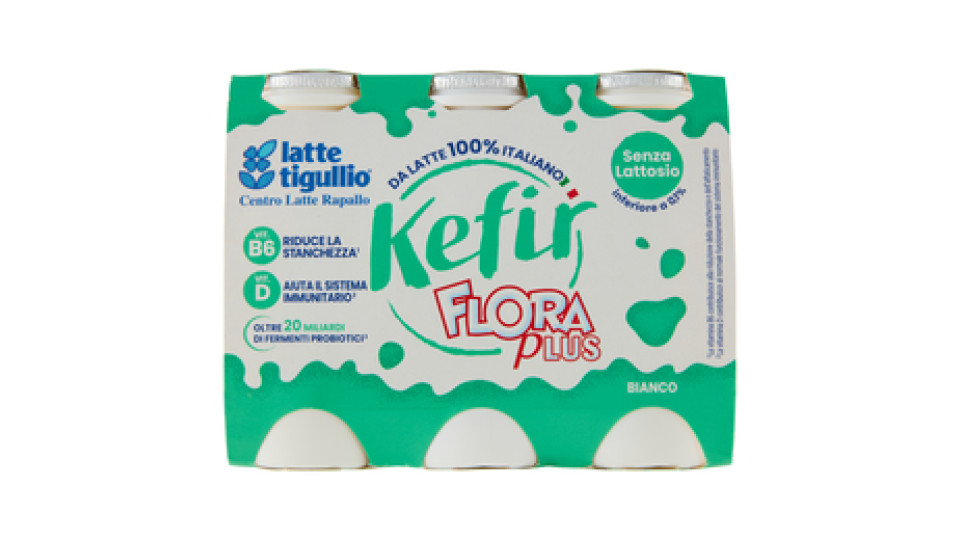 latte tigullio Kefir Flora Plus Bianco senza Lattosio 6 x 600 g