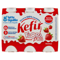 latte tigullio Kefir Flora Plus Fragola Senza Lattosio 6 x 100 g