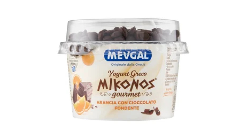 Mevgal Yogurt Greco Mikonos gourmet Arancia con Cioccolato Fondente 165 g