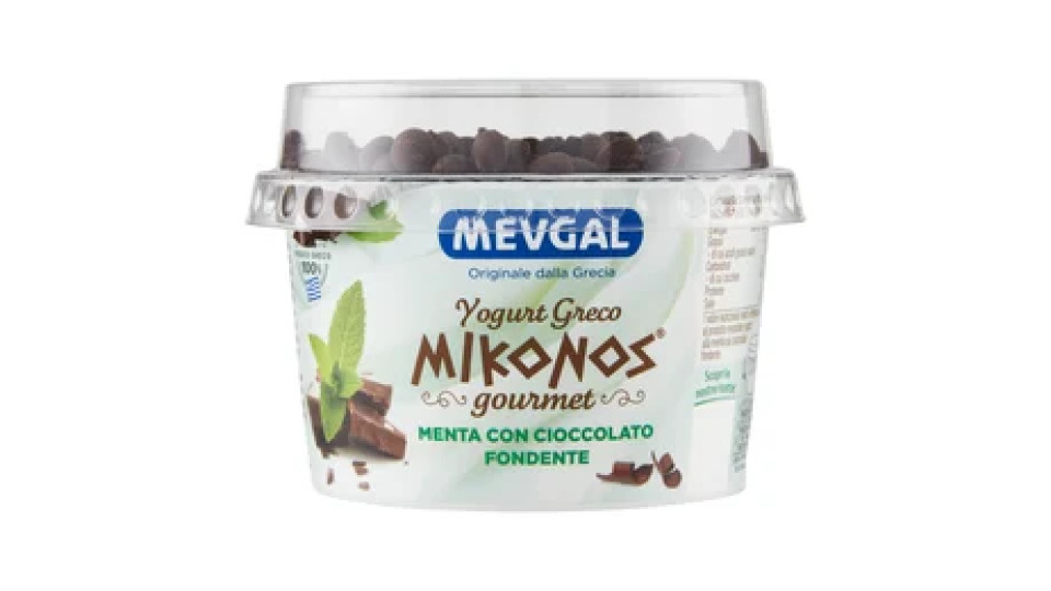 Mevgal Yogurt Greco Mikonos gourmet Menta con Cioccolato Fondente 165 g
