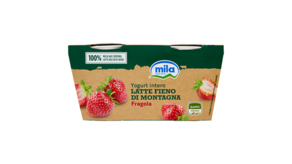 mila Yogurt intero Latte Fieno di Montagna Fragola 2 x 115 g