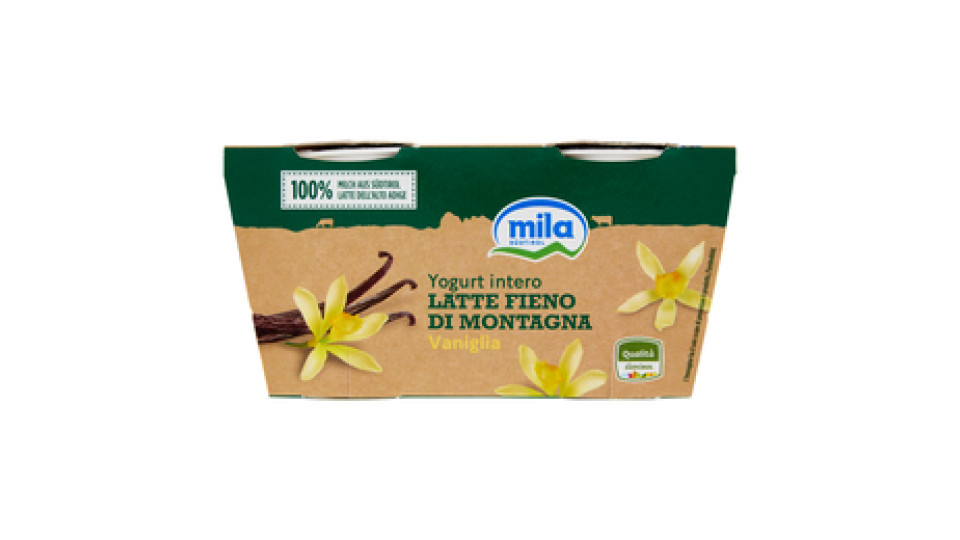 mila Yogurt intero Latte Fieno di Montagna Vaniglia 2 x 115 g