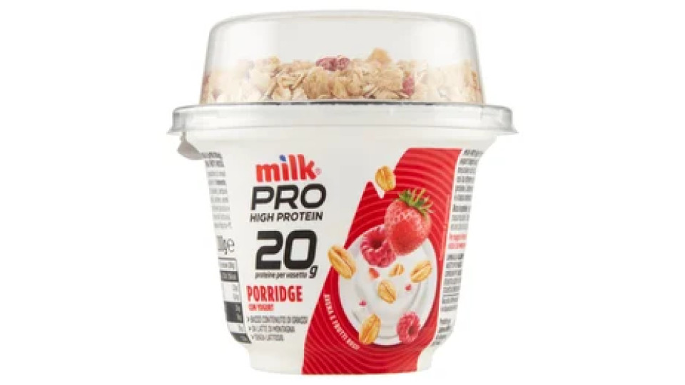 Milk Pro High Protein 20g Porridge con Yogurt Avena e Frutti Rossi 200 g