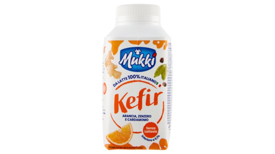 Mukki Kefir Arancia, Zenzero e Cardamomo Senza Lattosio 250 ml