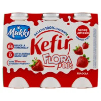 Mukki Kefir Flora plus Fragola Senza Lattosio 6 x 100 g