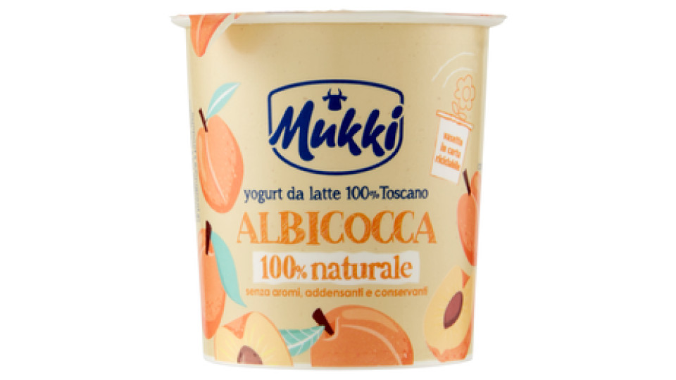 Mukki yogurt da latte 100% Toscano Albicocca 100% naturale 115 g