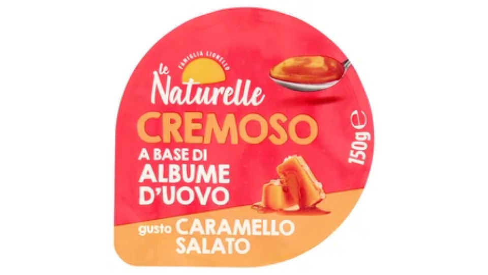le Naturelle Cremoso a Base di Albume d'Uovo gusto Caramello Salato 150 g