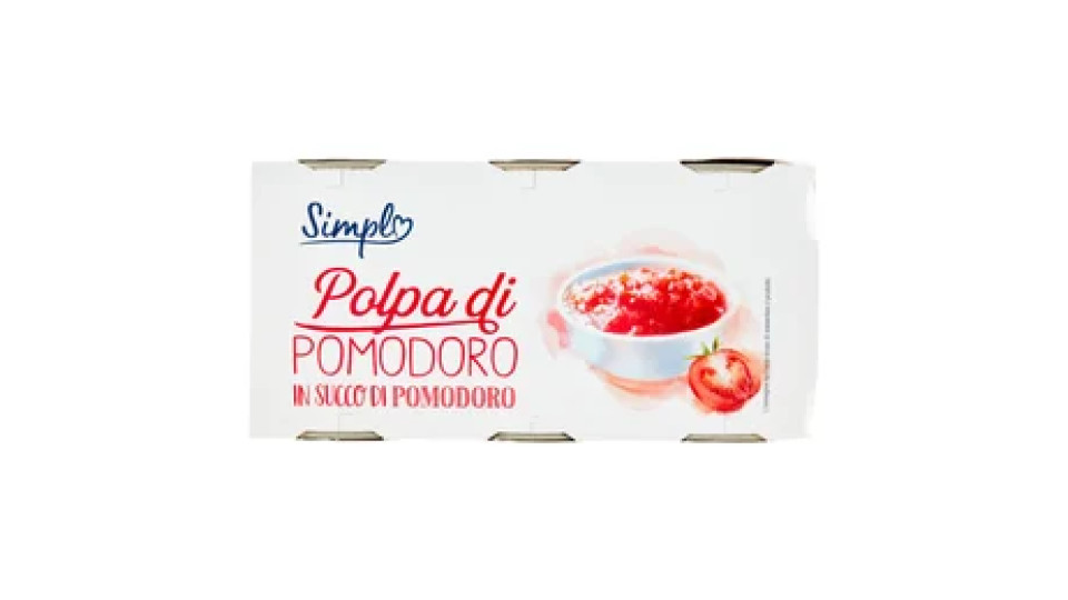 Simpl Polpa di Pomodoro in Succo di Pomodoro 3 x 400 g