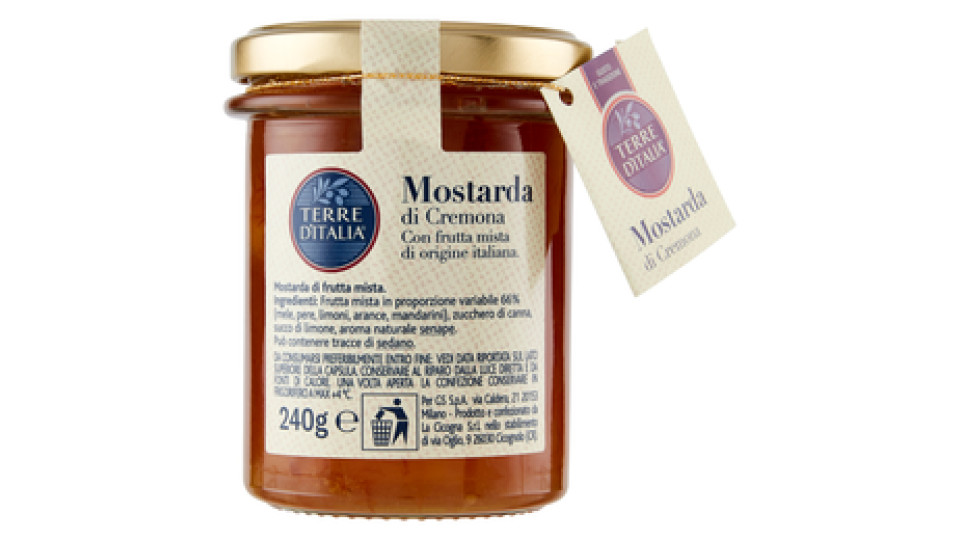 Terre d'Italia Mostarda di Cremona con frutta mista 240 g