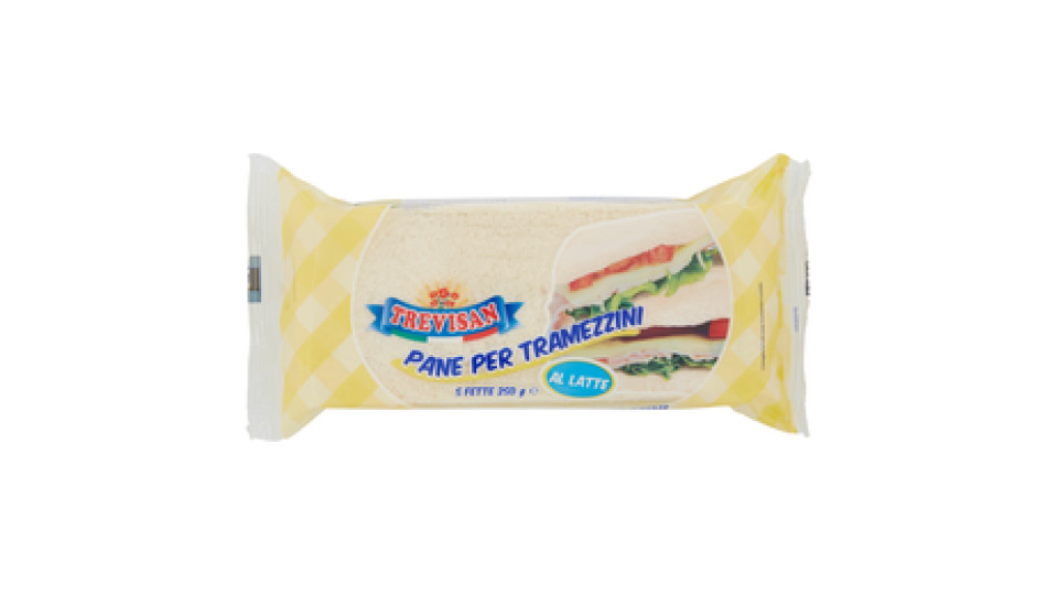 Trevisan Pane per Tramezzini al Latte 5 Fette 250 g