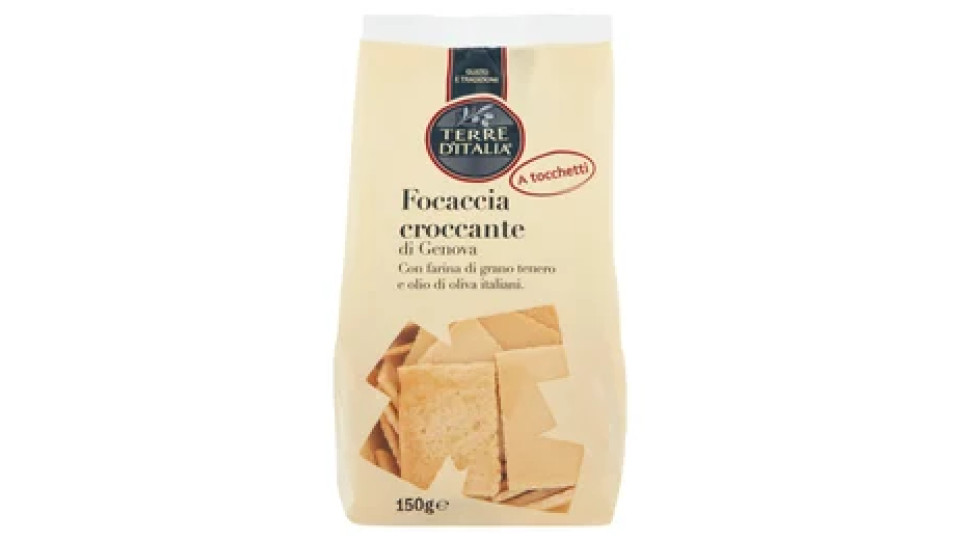 Terre d'Italia Focaccia croccante di Genova a tocchetti 150 g