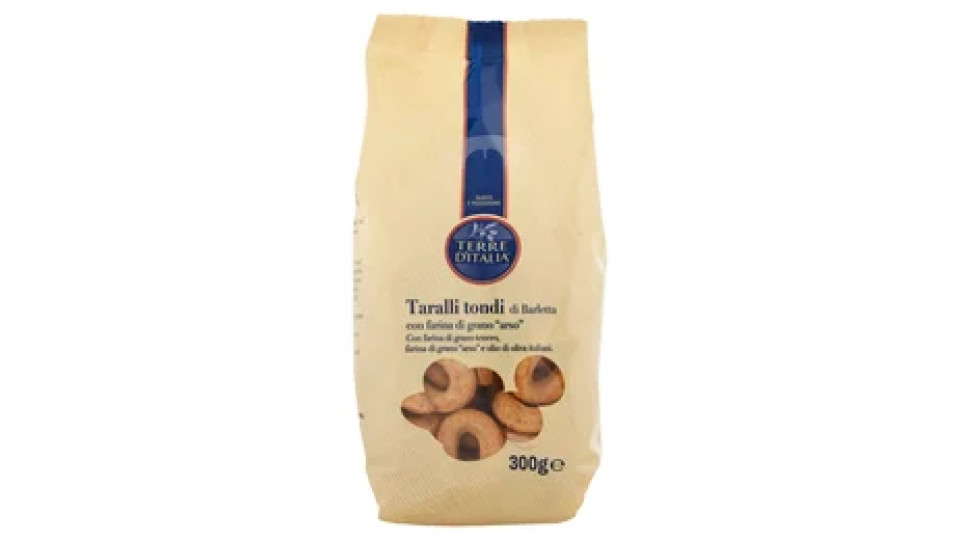 Terre d'Italia Taralli tondi di Barletta con farina di grano "arso" 300 g