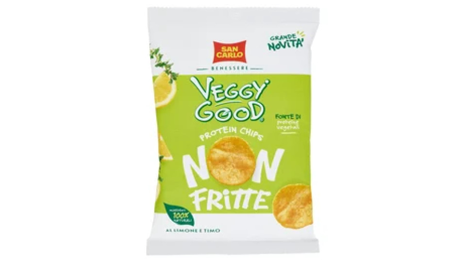 San Carlo Benessere Veggy Good Protein Chips Non Fritte al Limone e Timo 65 g