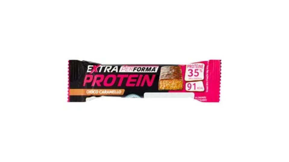 Performa Extra Protein Choco Caramello, barretta proteica, 91kcal per barretta, monopack da 27 g