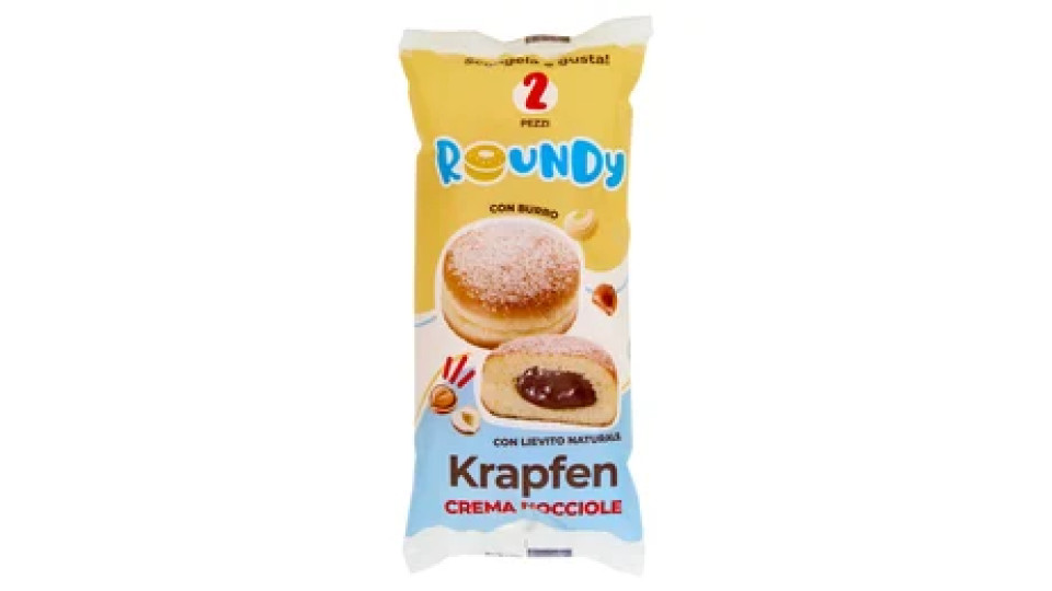 Roundy Krapfen Crema Nocciole 2 Pezzi 160 g