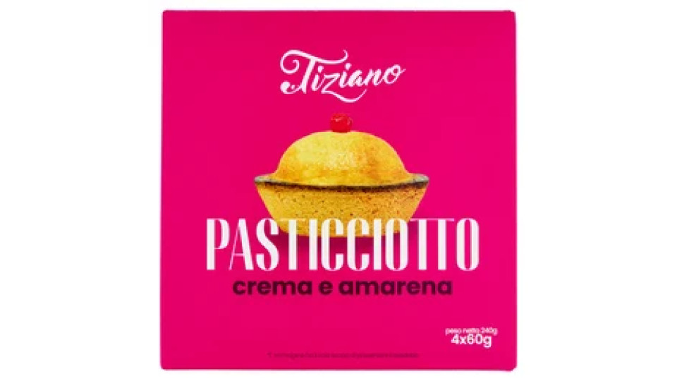 Tiziano Pasticciotto crema e amarena 4 x 60 g