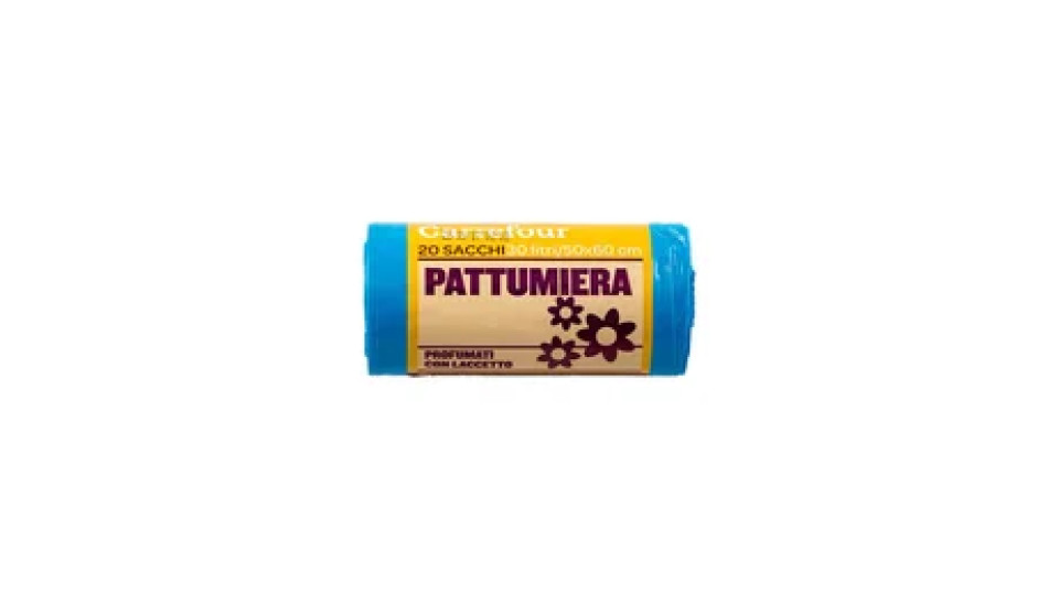 20 Sacchi azzurri profumati per rifiuti con laccetto 50x60