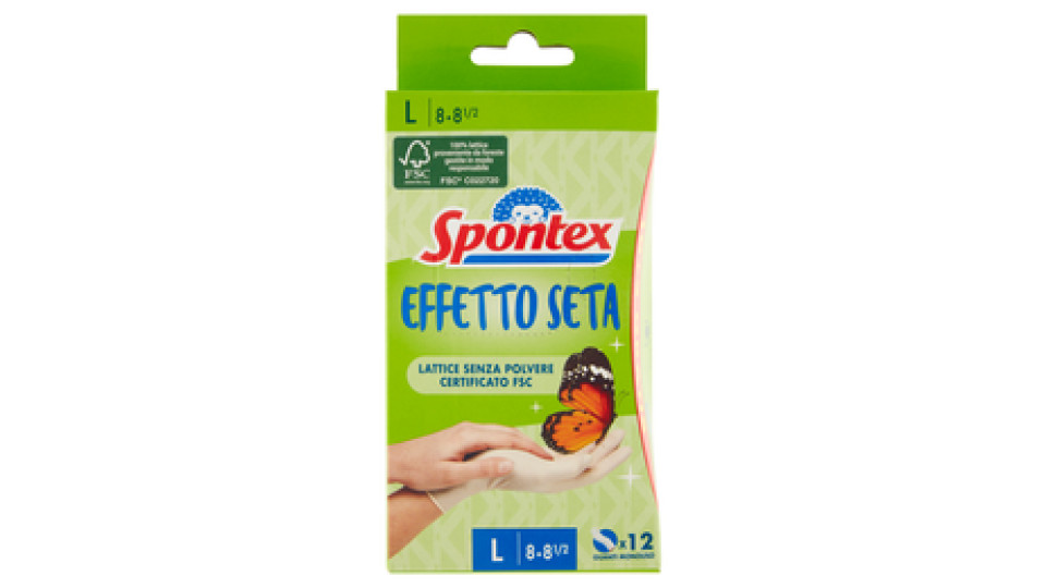 Spontex Guanti Usa&Getta Effetto Seta x12 tg L