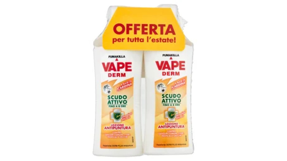 VAPE Derm Scudo Attivo Lozione Antipuntura 2 x 100 ml