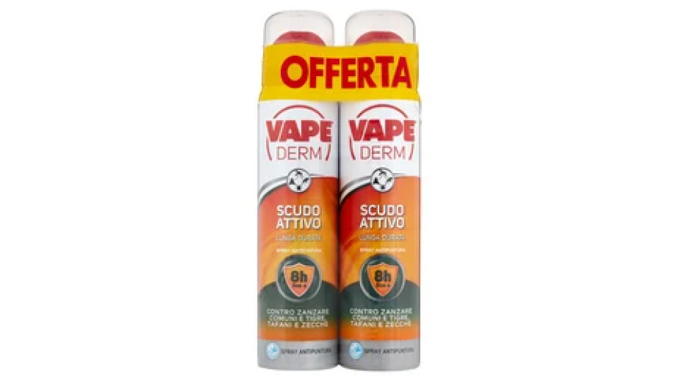 VAPE Derm Scudo Attivo Spray Antipuntura 2 x 100 ml