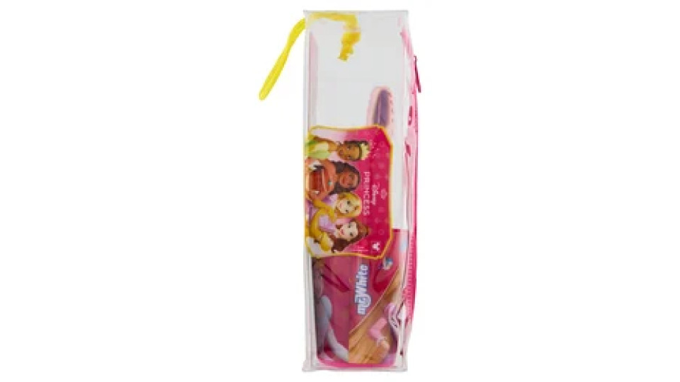 Mr. White Pochette Spazzolino da Denti, Bicchiere, Dentifricio 75 ml Disney Princess