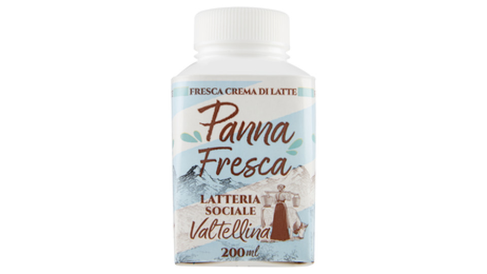 Latteria Sociale Valtellina Panna Fresca Crema di Latte 200 ml
