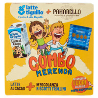 latte tigullio + Panarello Combo Merenda Latte al Cacao 200 ml + Mescolanza Biscotti Frollini 25 g