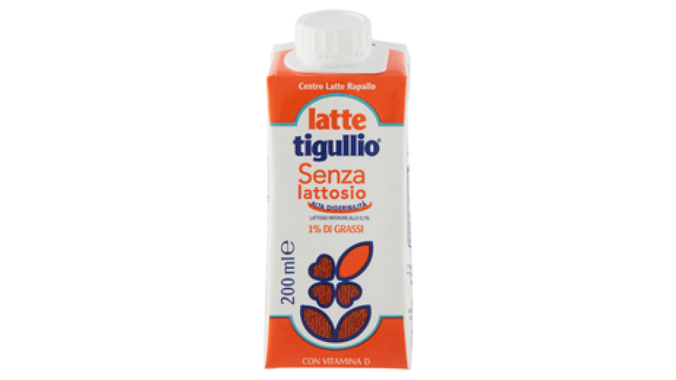 latte tigullio Senza lattosio 1% di Grassi 200 ml